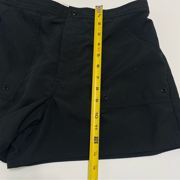 AZUL by Maxine of Hollywood Black Swim shorts W/built-In- briefs size 10 - Picture 10 of 11